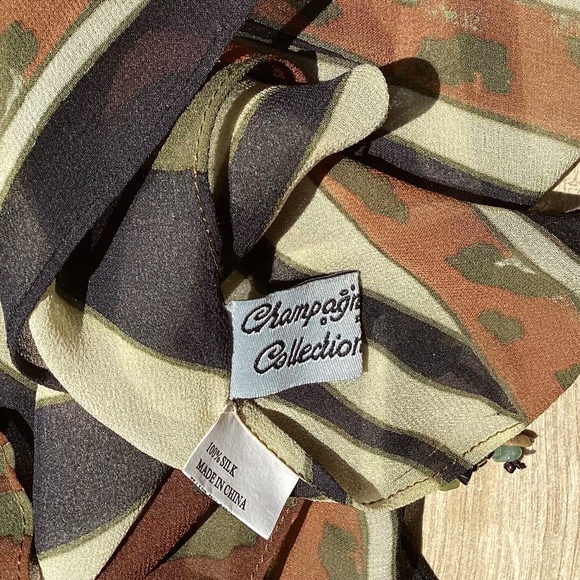 Pure silk sheer poncho/cover up. One size. Multi coloured. - Picture 3 of 5